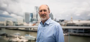 GoB2b founder Paul Dorey with the skyscrapers of the City in the background